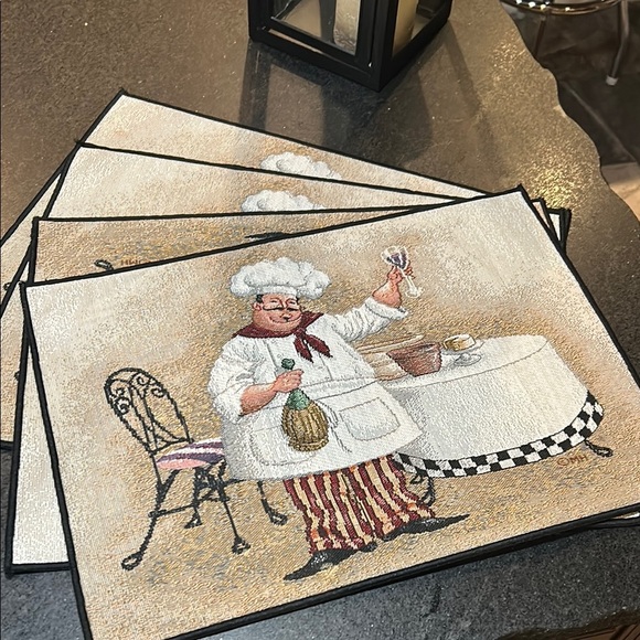 Tan and Brown Kitchen Placemat Sets (3 sets of 4 placemats) - Picture 2 of 7